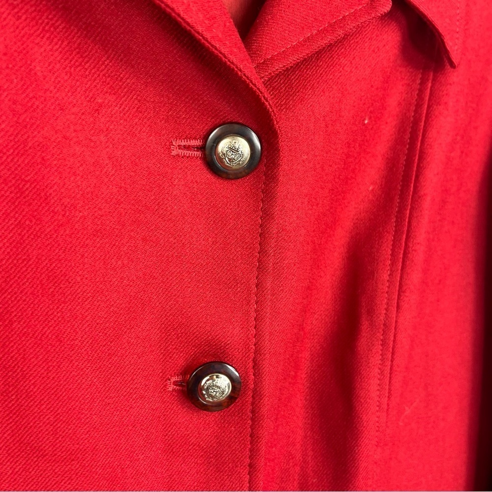 Pendleton Size 10 Wool Blazer Red 4-Button Hc - image 2